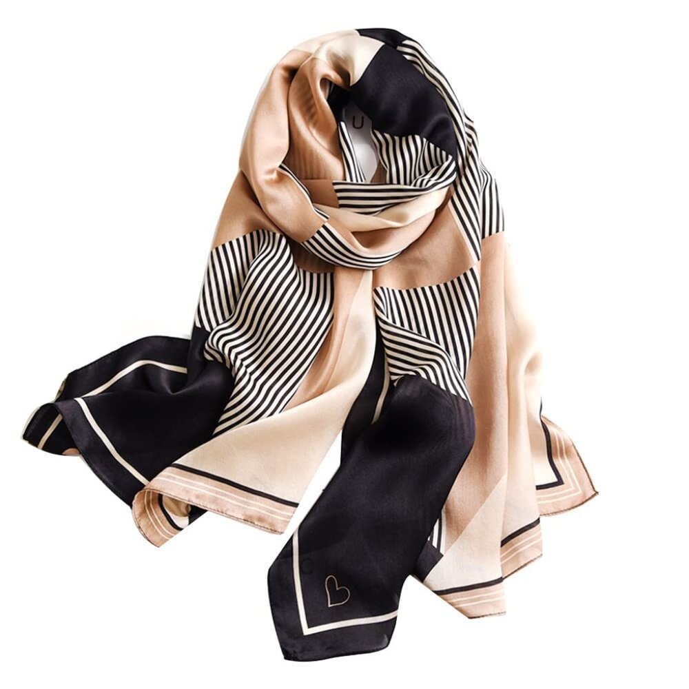 100% Mulberry Silk Long Scarf Elegant Shawl Wrap Versatile Accessory